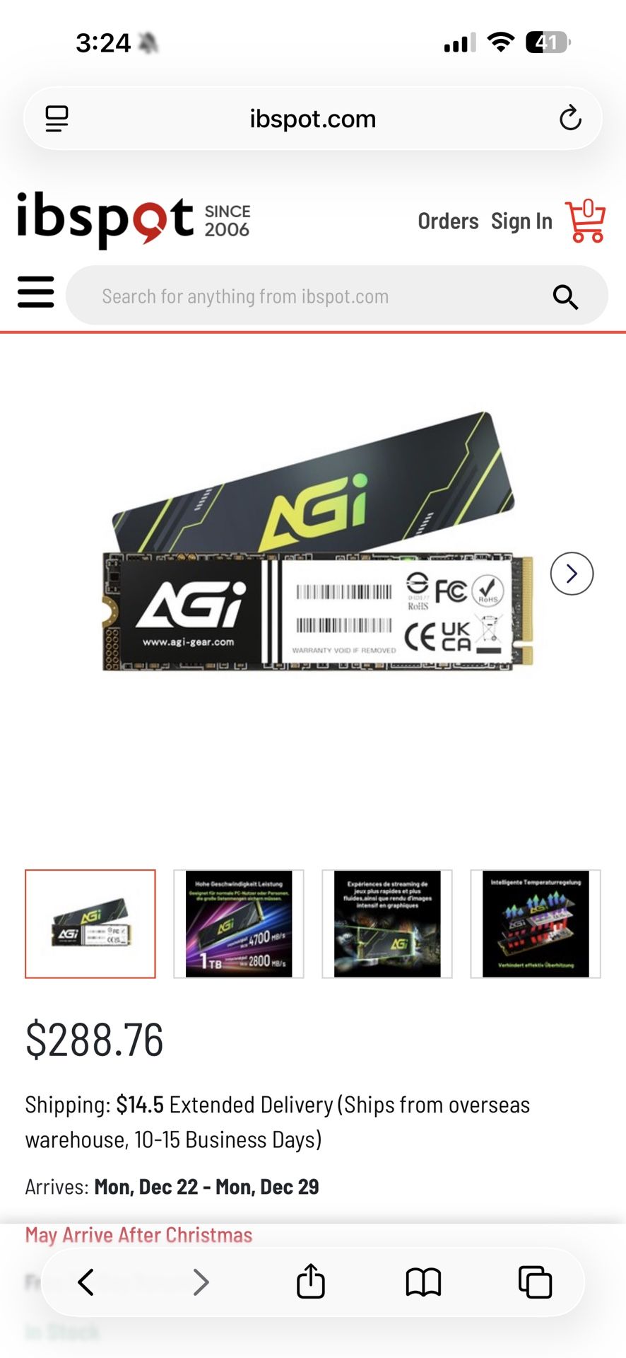 AGI SSD 1 TERRABYTE