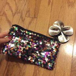 Mac sequin beauty bag