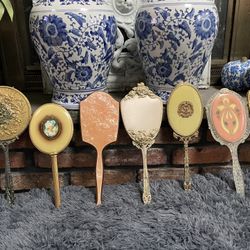 Assorted Vintage Hand Held Vanity Mirrors (each Sold Separately )