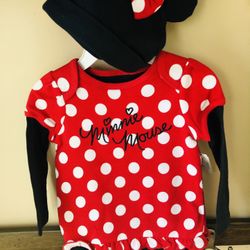Minnie Mouse Onesie Outfit, 12 Months
