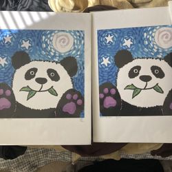 Jill Gotschalk Panda Peeker Prints X3