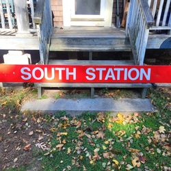 Vintage  Large Porcelain Sign 9 Ft Long!