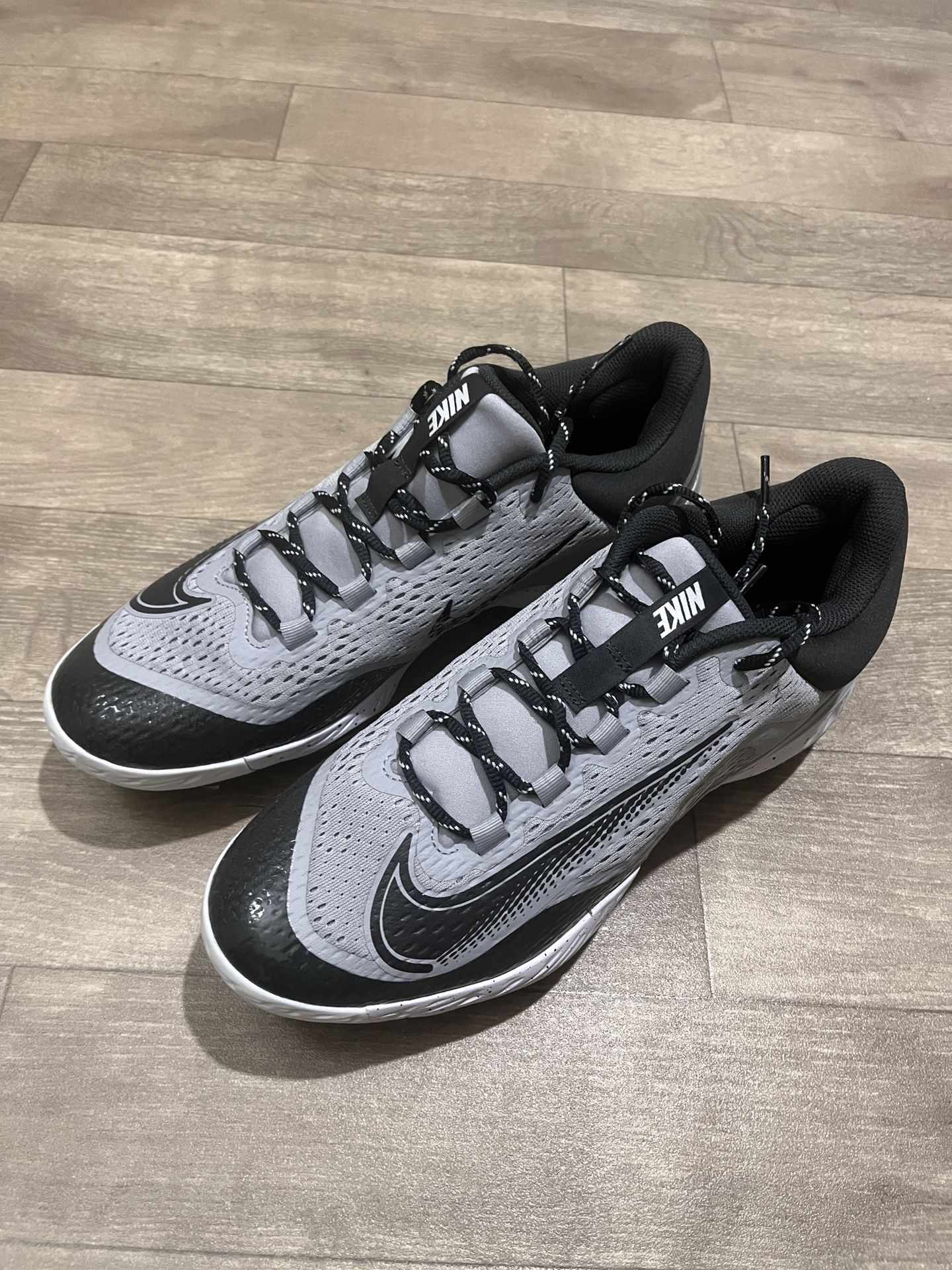 Nike Alpha Huarache Elite 4 Baseball Black Grey Men's Size 11.5