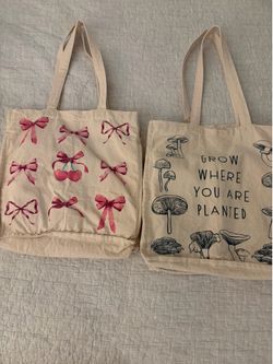 Canvas shopping bag lot of 2