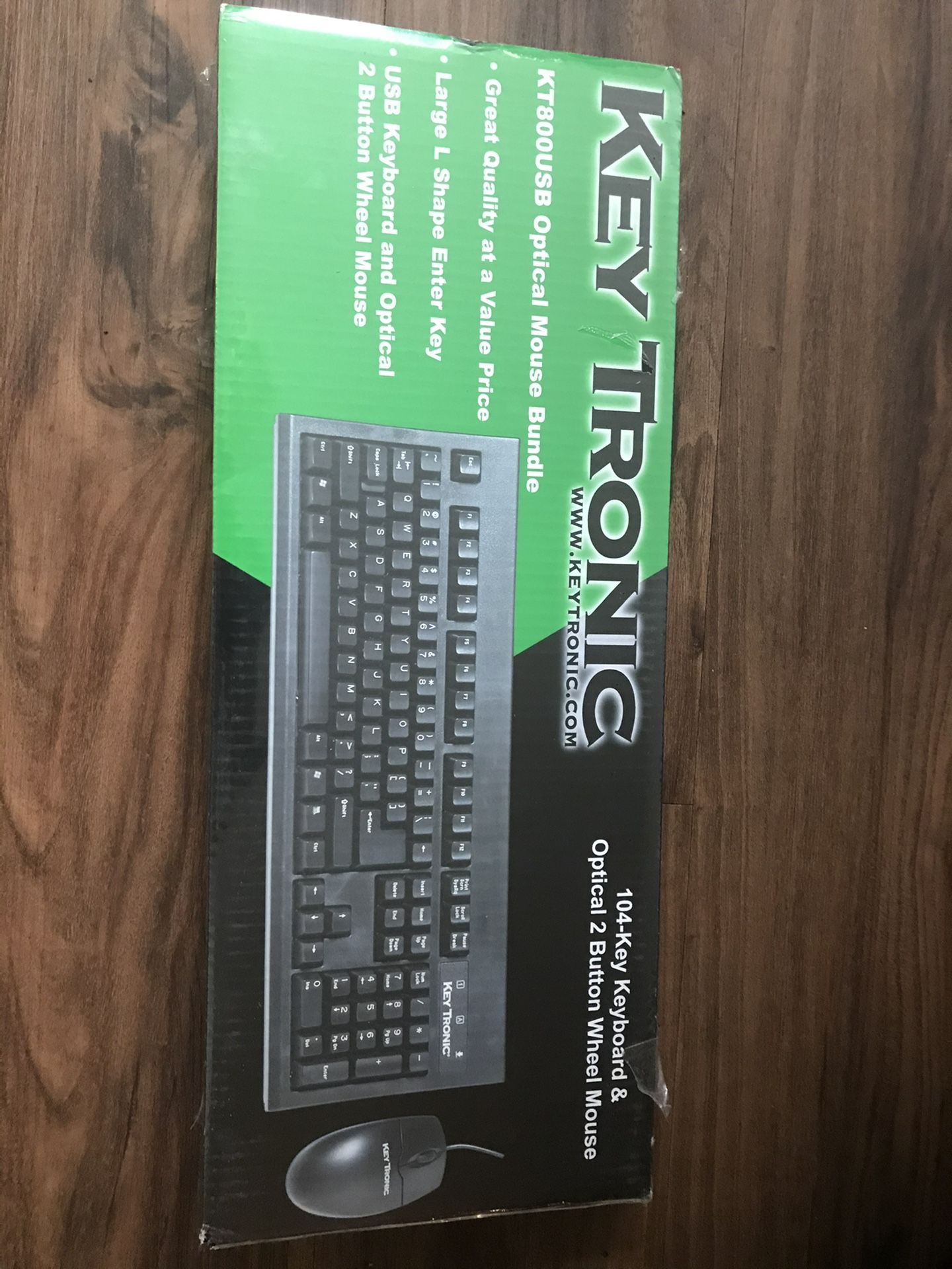 KEY TRONIC . 104- KEY KEYBOARD & Optical 2 button wheel mouse