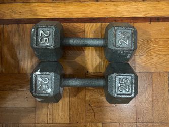 Pair of 25 lb Dumbbells