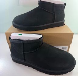 UGG Womens Classic Ultra Mini Boots | Black | 1116109-BLK | Authentic New