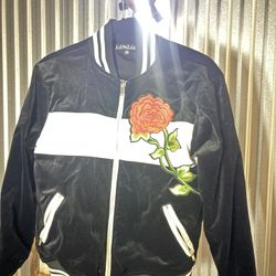 Stylish black bomber Jacket Size Small 