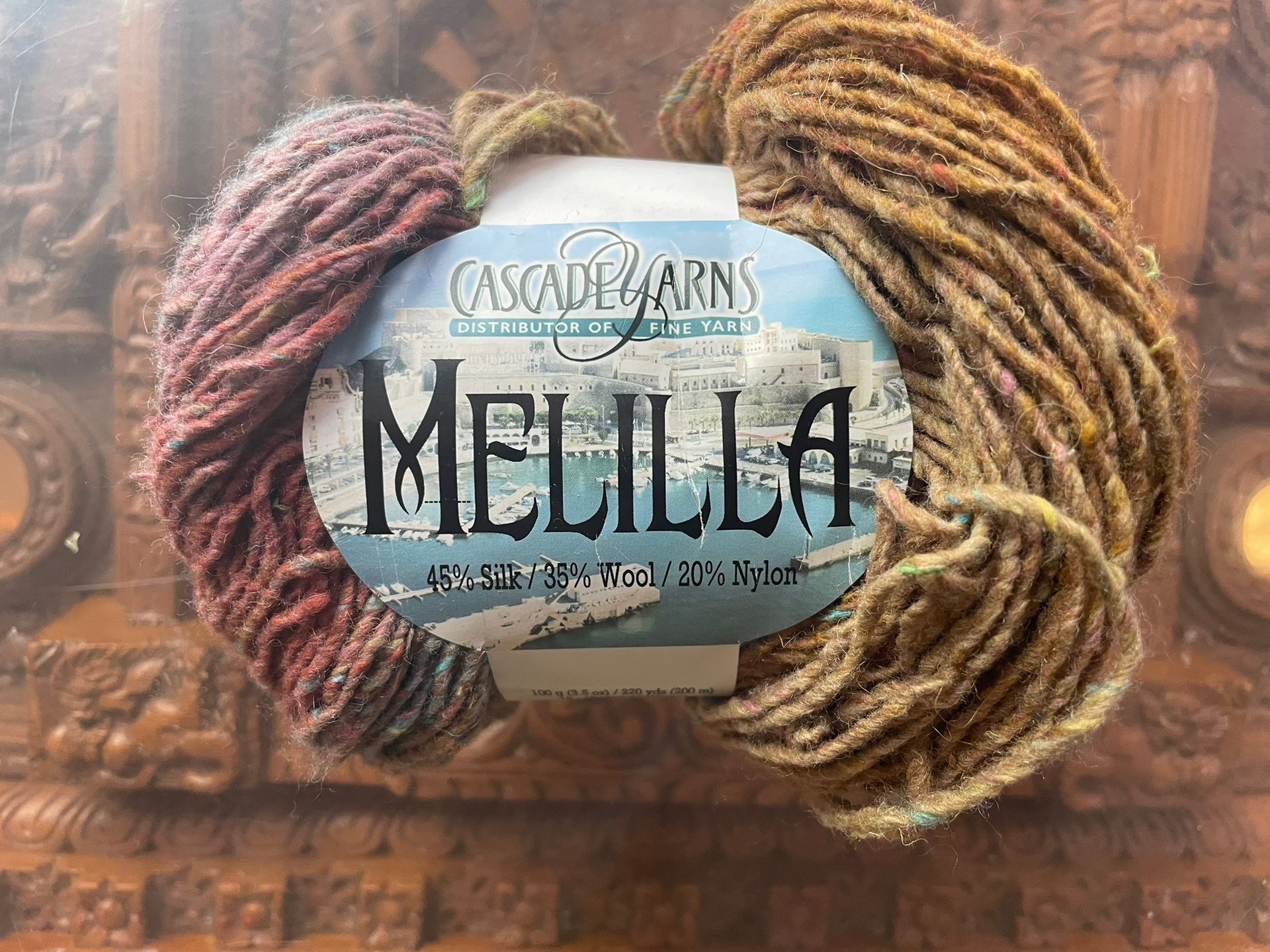 Beautiful Multicolored Yarn. Silk, Wool And Cotton Blend