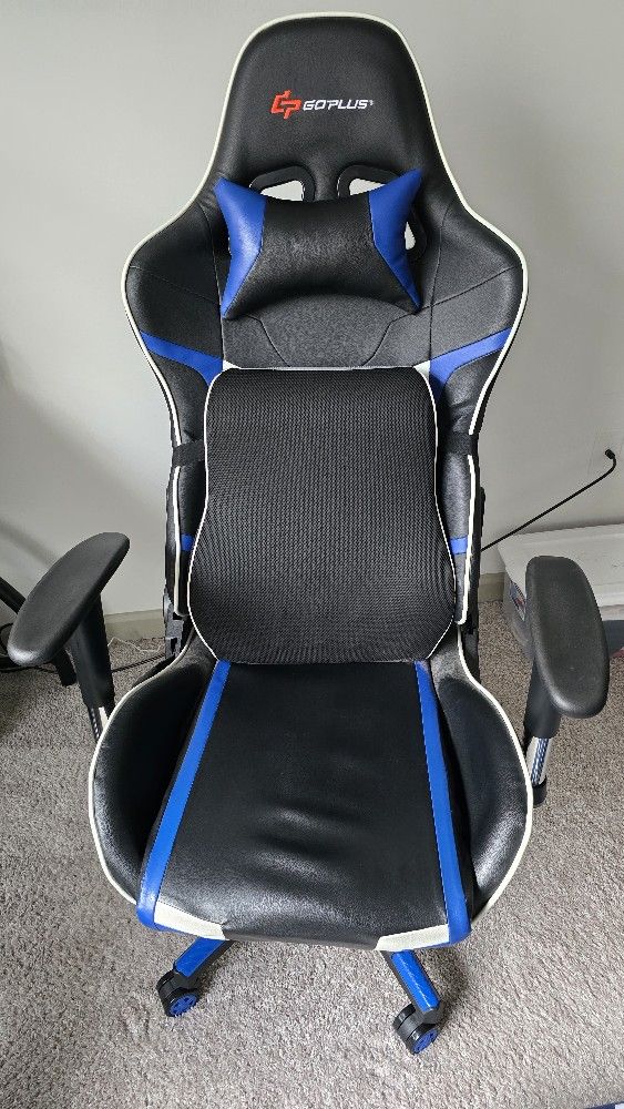 Goplus Massage Gaming Chair with Lumbar support