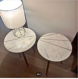 Two Marble Top side table