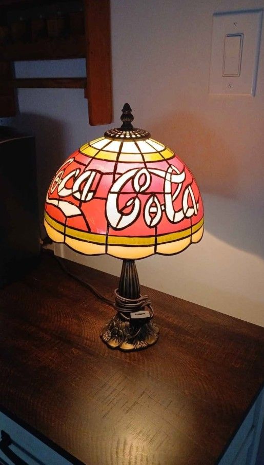 Coca-Cola themed table lamp
