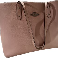 Pink COACH tote & Jeffery Campbell Bling Slides 