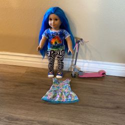 American Girl Doll 2017 Truly Me #90 Blue Hair And Blue Eyes