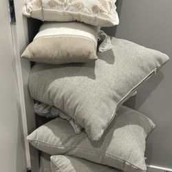 Aesthetic Tan/cream Couch Pillows