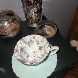 Betty Planter Design Fine China Tea Cup and Saucer 
