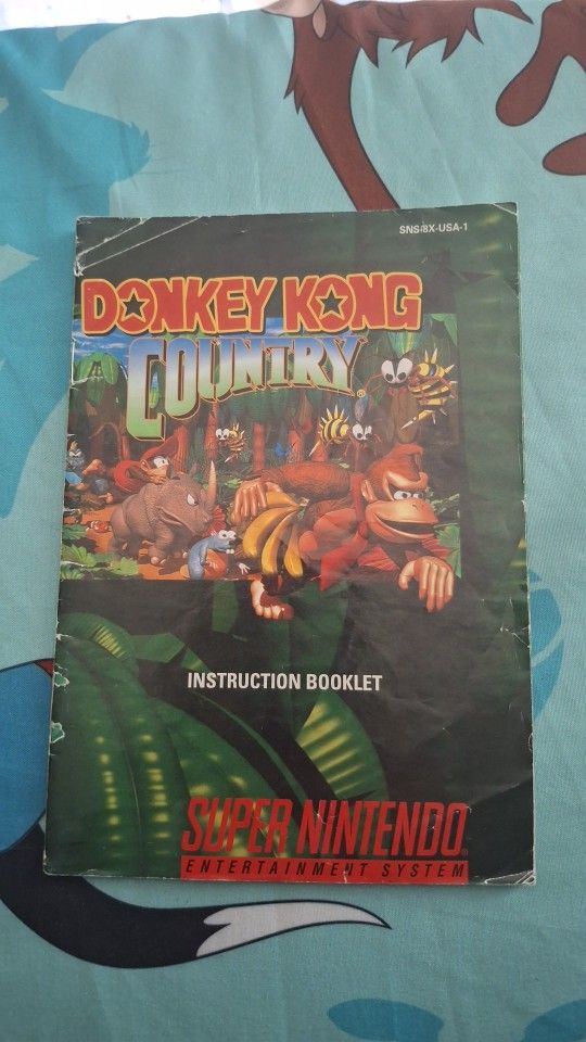 Donkey Kong Country Manual Super Nintendo