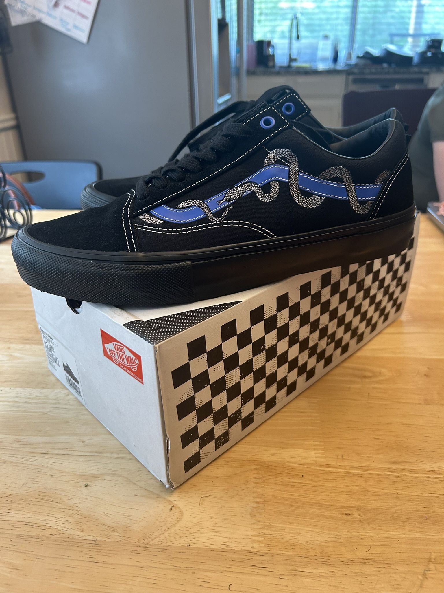 Vans Breana Geering Blue/Black Snake  SZ 11 men $80