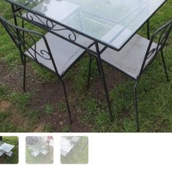 Wrought Iron Dining Table 