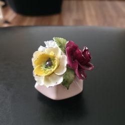 Randor Handmade/Painted Bone China Bowl With Flowers