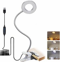 USB-Powered Reading Lamp with Portable Clamp