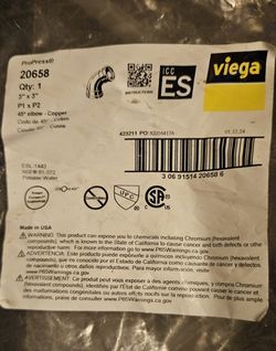 Sell TODAY  $65 🧰 Viega Copper ProPress Fitting – 3”  90 elbow  Make A Offer