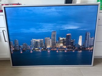 Large Miami Skyline Framed Print