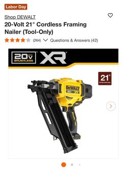 Shop DEWALT 20-Volt 21° Cordless Framing Nailer (Tool-Only)