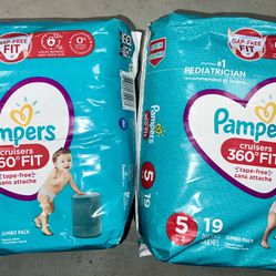 Pampers Cruisers 360 Diapers size 4 and size 5