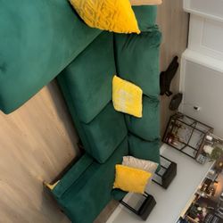 Green Sectional L Shape