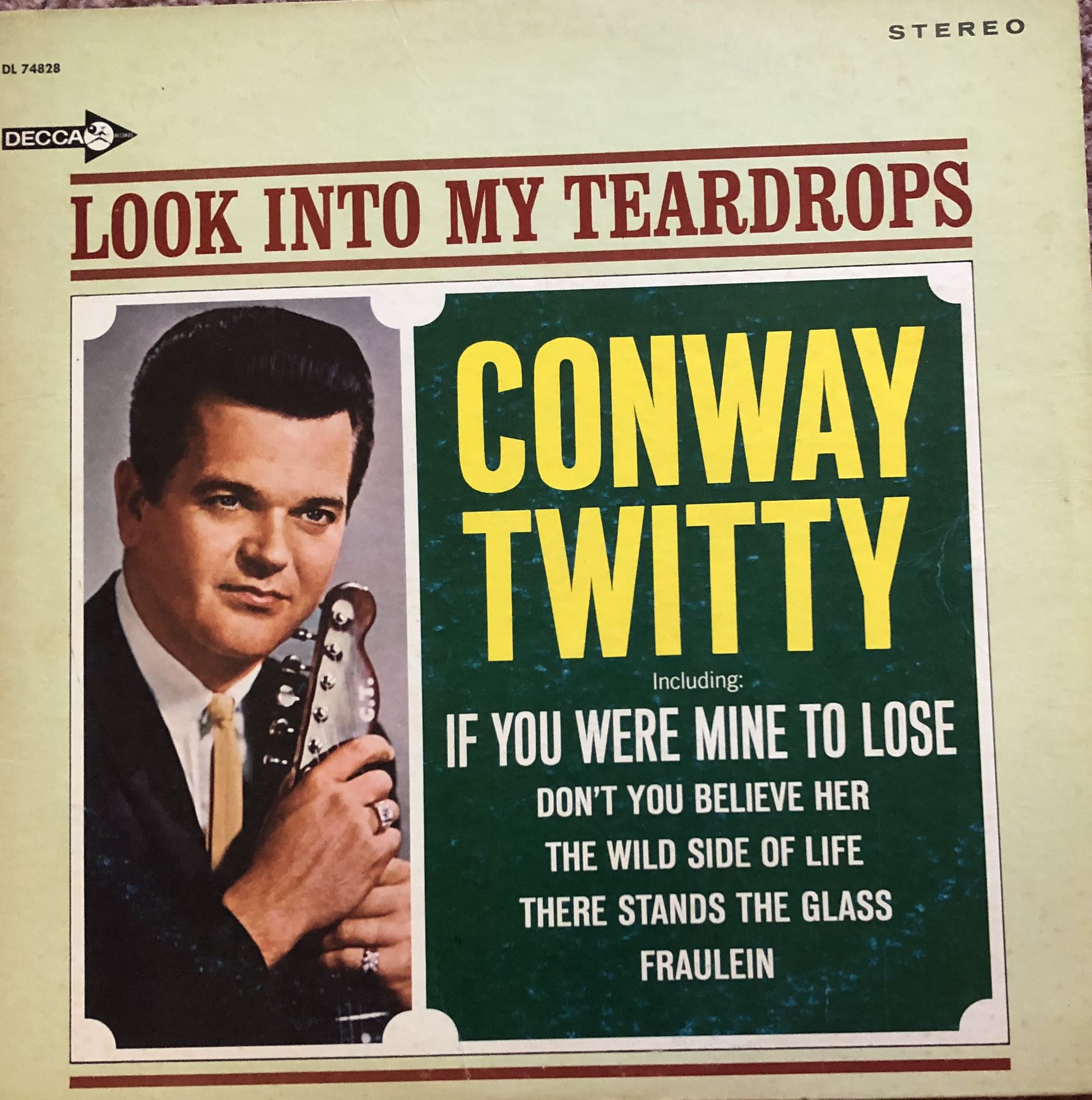 Conway Twitty “Look Into My Teardrops” Vinyl Album $9