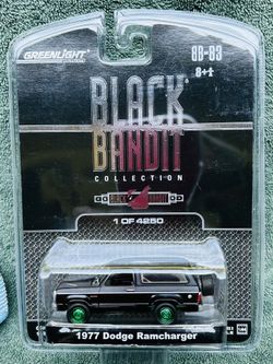 Greenlight Black Bandit S3, 1977 Dodge Ramcharger Rare Green Machine No #