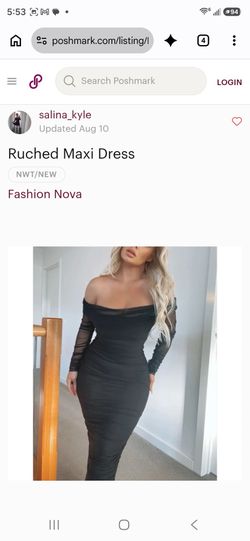 Black off the shoulder fashion nova dress XL