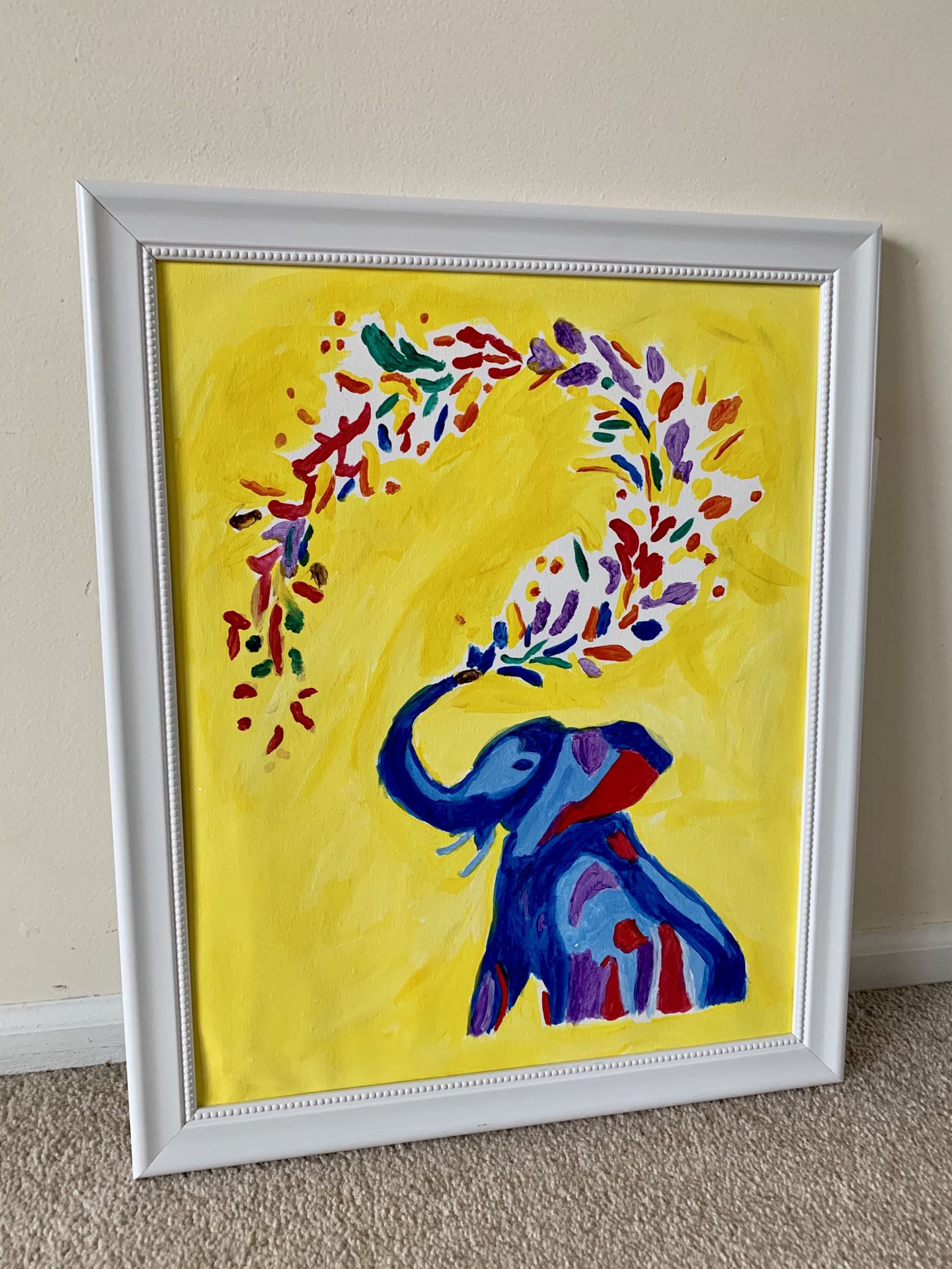Elephant Painting Framed