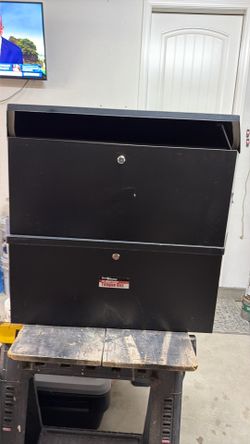 2 - 35” locking trailer tongue locking storage boxes