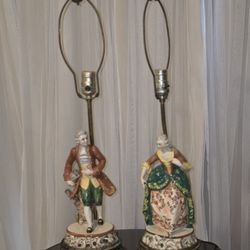 Antique style Porcelain Lamps RARE