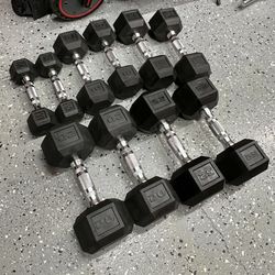 Dumbbell Set Rubber Coated 