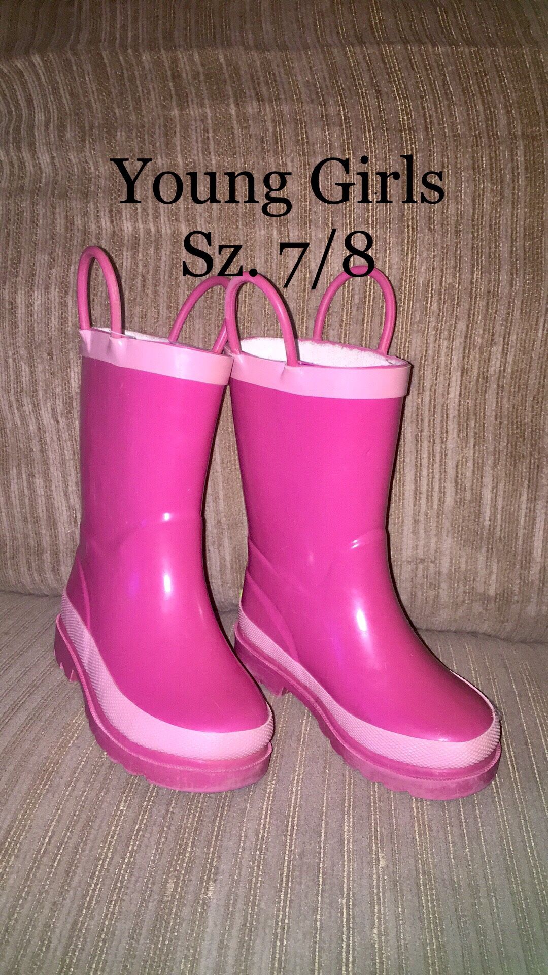 Girls Rain Boots, Sz. 7/8