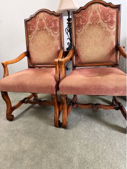 Two Vintage Chairs w wood frame