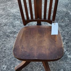 AUTHENTIC ANTIQUE INDUSTRIAL OFFICE CHAIR / Over 100 Years Old