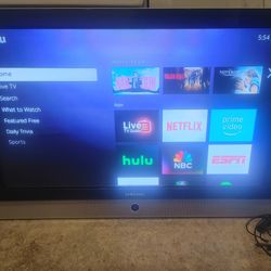 Samsung 42" "Smart" Plasma HDTV W/ Roku Stick & Wall Mount (MSRP: $299)
