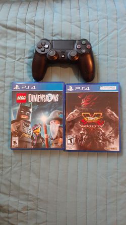 PS4 Controller And Games : Lego Dimensions & Street Fighter Arcade Edition
