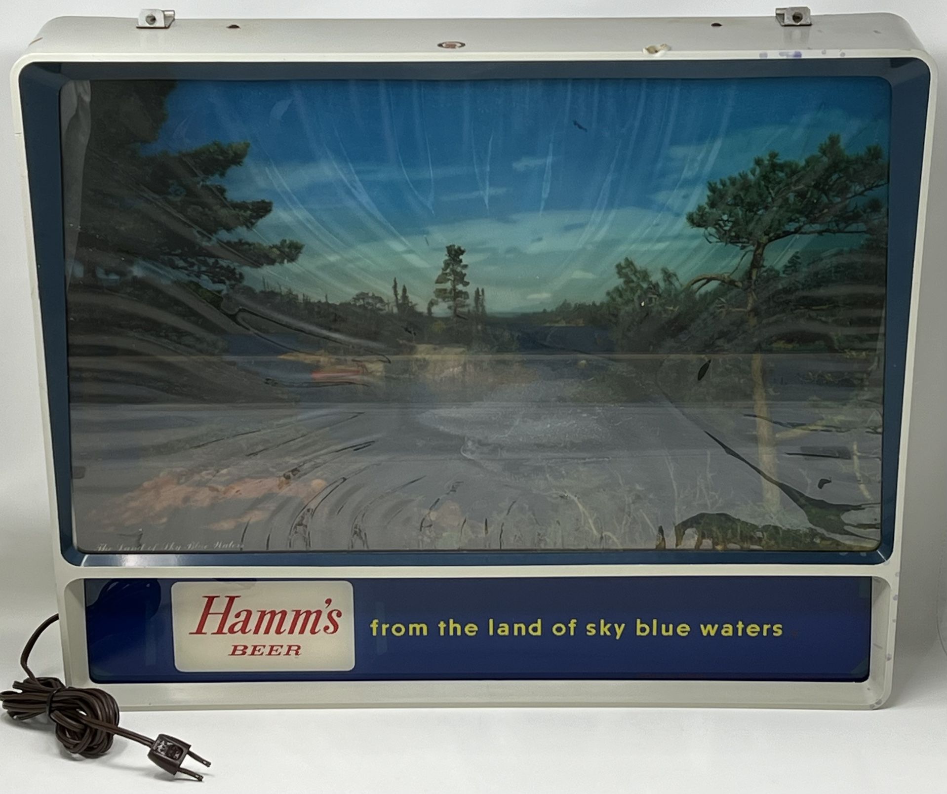 1956 Vintage Hamm’s TV Rippler Motion Moving Water Lighted Sign