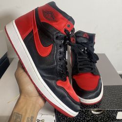 Size 9.5 (11W) Air Jordan 1 “OG Satin Bred”