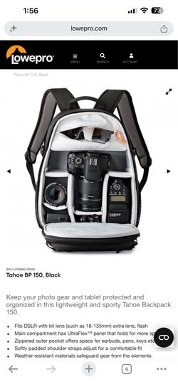 Backpack for camera