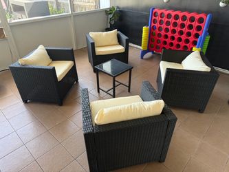 4-Piece Outdoor Rattan Patio Furniture Set- NEW