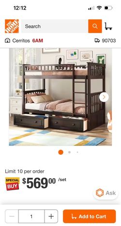 twin bunk bed