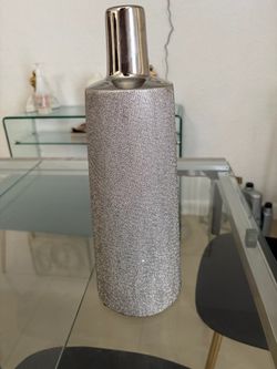 Silver Glitter Decor Vase