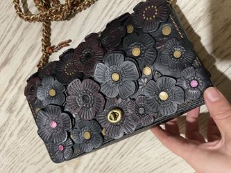 Coach 1941 Tea Rose Dinky Bag Crossbody 20215 Black 