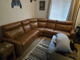 Brown Leather Sectional Sofa